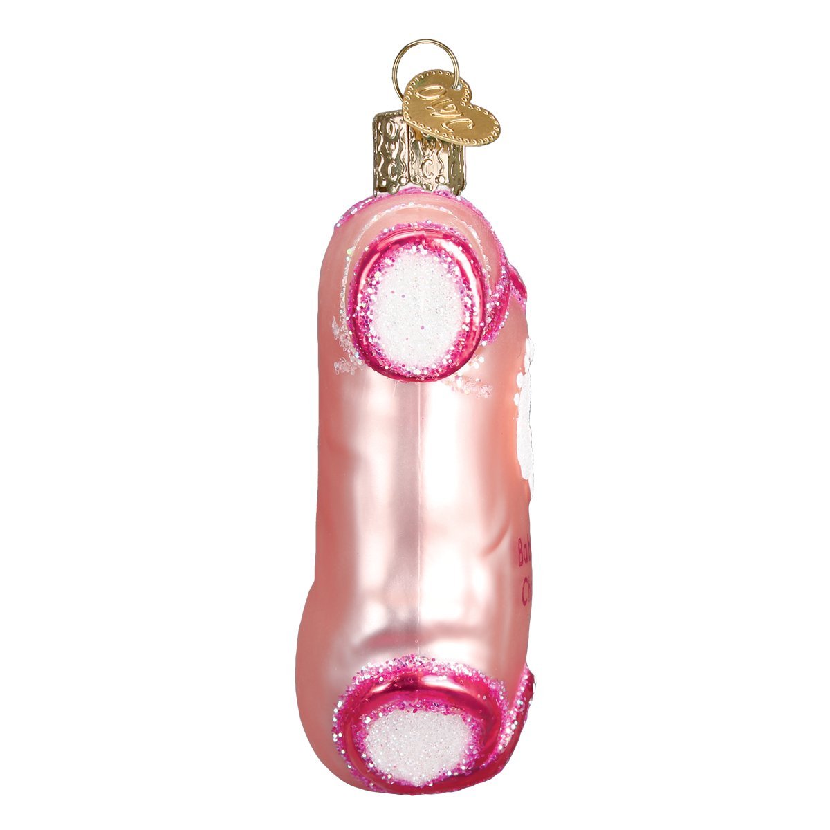 Old World Christmas Pink Baby Onesie Glass Blown Ornament for Christmas Tree 3x3