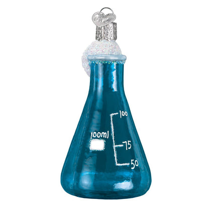 Old World Christmas Science Beaker Glass Blown Ornament for Christmas Tree