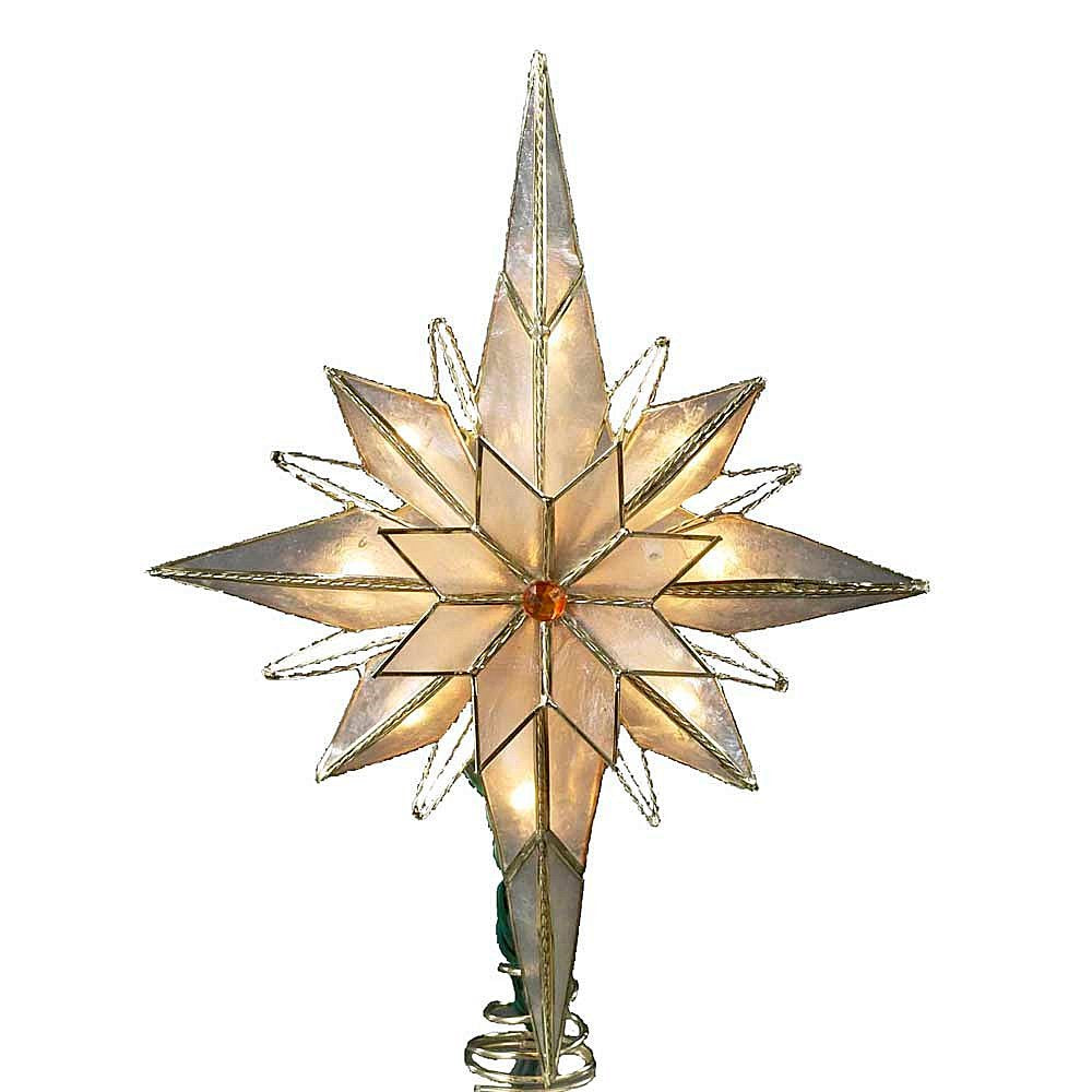 Kurt Adler UL3016 10-Light 10-Inch Capiz Classical Multi-Pointed Bethl ...