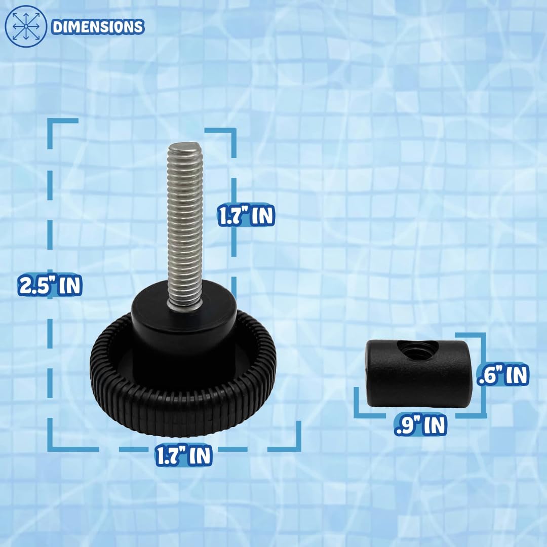 Poolzilla Swivel Knob Nut, Compatible with Hayward Super Pump SP1600X5, SP1605X7, SP1607X10, SP1608X10, SP1610X15, SP1611X15