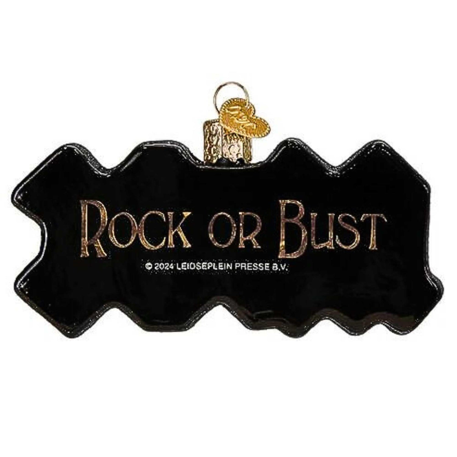 Old World Christmas AC/DC Band Logo Glass Blown Ornament for Christmas Tree, Handcrafted Holiday Decoration, Music Collection