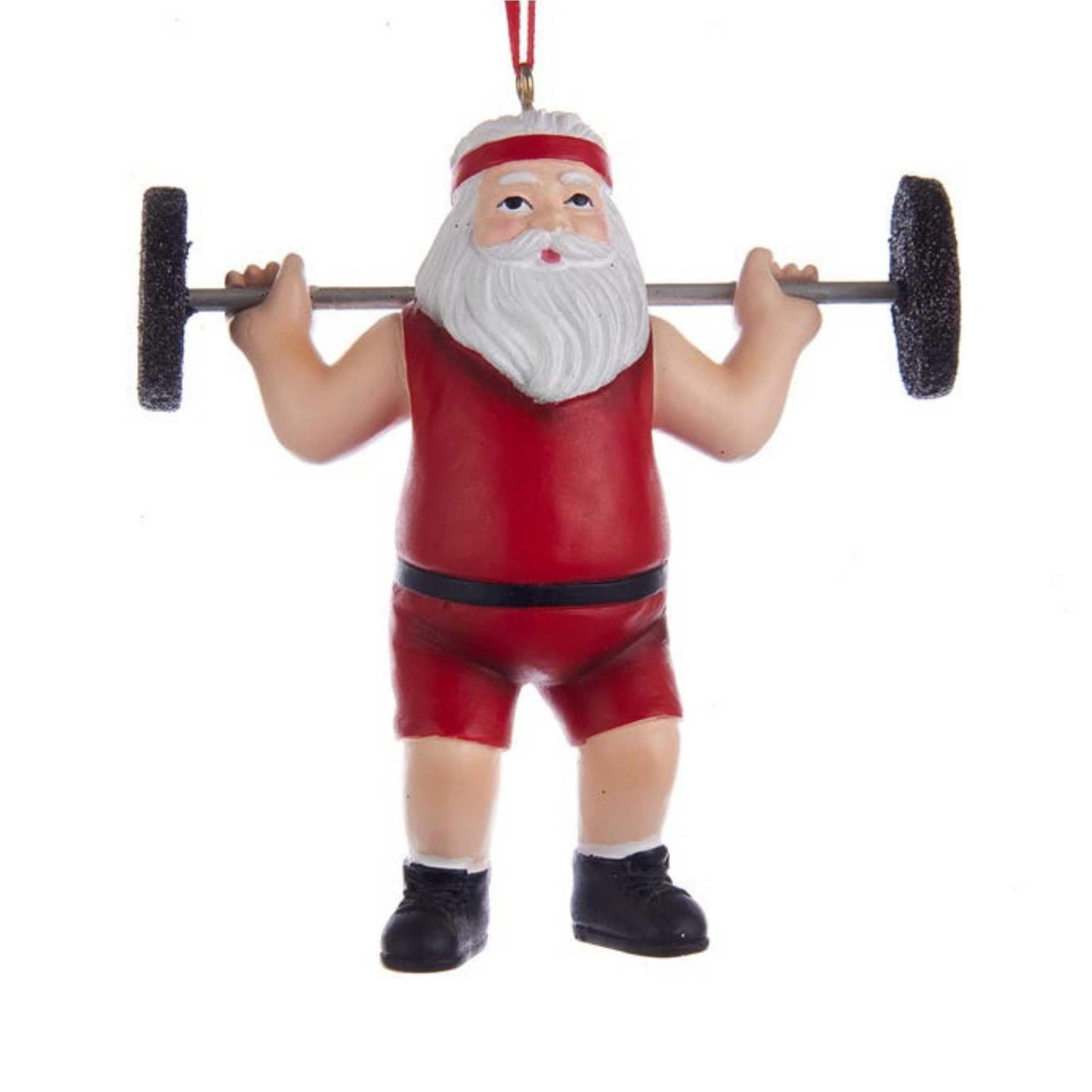 Kurt S. Adler Santa Weightlifter Ornament A1861 New, Christmas