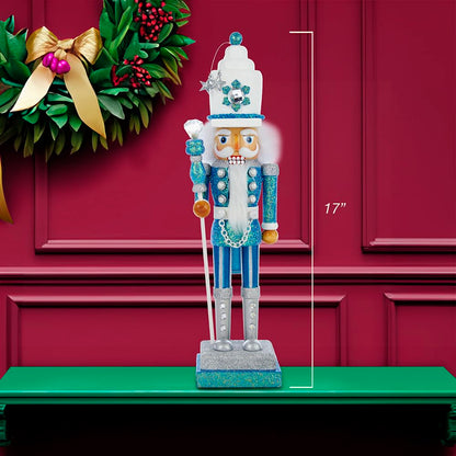 Kurt Adler Hollywood Nutcracker, 17-Inch, Turquoise/White (HA0152)