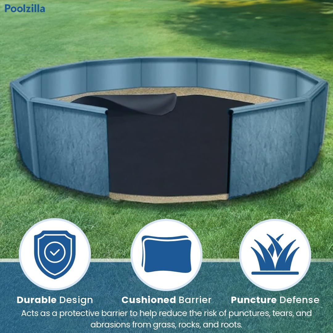 Poolzilla Rock Blocker Round Liner Pad For Aboveground Pools (Color Varies)