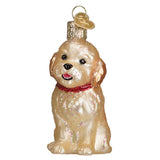 Old World Christmas Ornaments: Cockapoo Puppy Glass Blown Ornaments for Christmas Tree (12440)