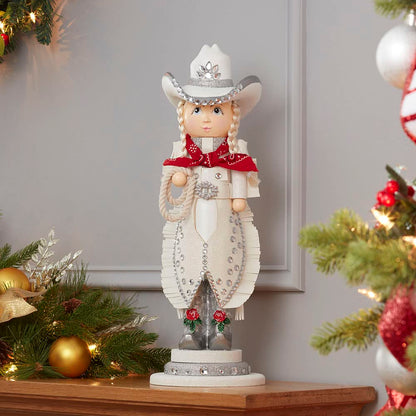 Hollywood Nutcrackers Hollywood Rhinestone Cowgirl Nutcracker, 18-Inch, Multicolored