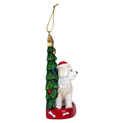 Kurt Adler Goldendoodle with Christmas Tree Ornament