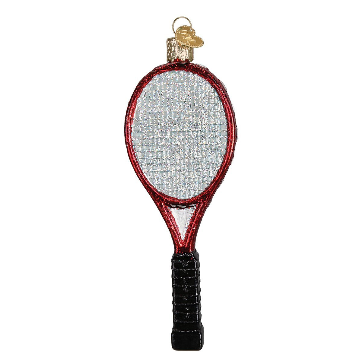 Old World Christmas Ornaments Red Tennis Racquet Glass Blown Ornaments for Christmas Tree