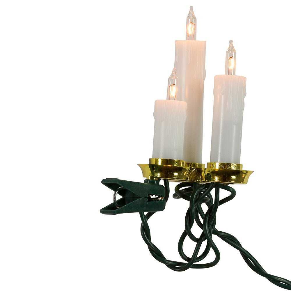 Kurt Adler 15-Light Triple Candle Light Set, 30-inch Length, Multicolor
