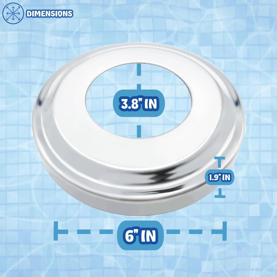 Poolzilla Stainless Steel Escutcheon for 1.90'' Diameter Rails