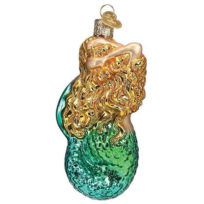 Old World Christmas Ornaments Seashell Mermaid Glass Blown Ornaments for Christmas Tree