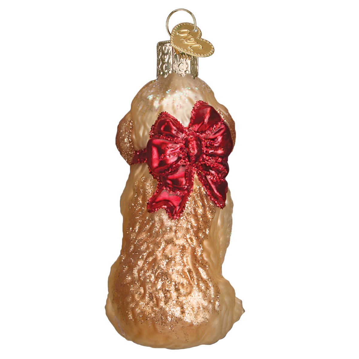 Old World Christmas Ornaments: Cockapoo Puppy Glass Blown Ornaments for Christmas Tree (12440)