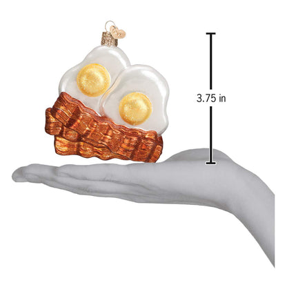 Old World Christmas Ornaments: Bacon And Eggs Glass Blown Ornaments for Christmas Tree