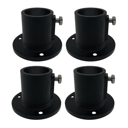 Poolzilla Deck Anchor Flange, High Grade Cast Aluminum in Matte Black, Diameter: 1 1/2"