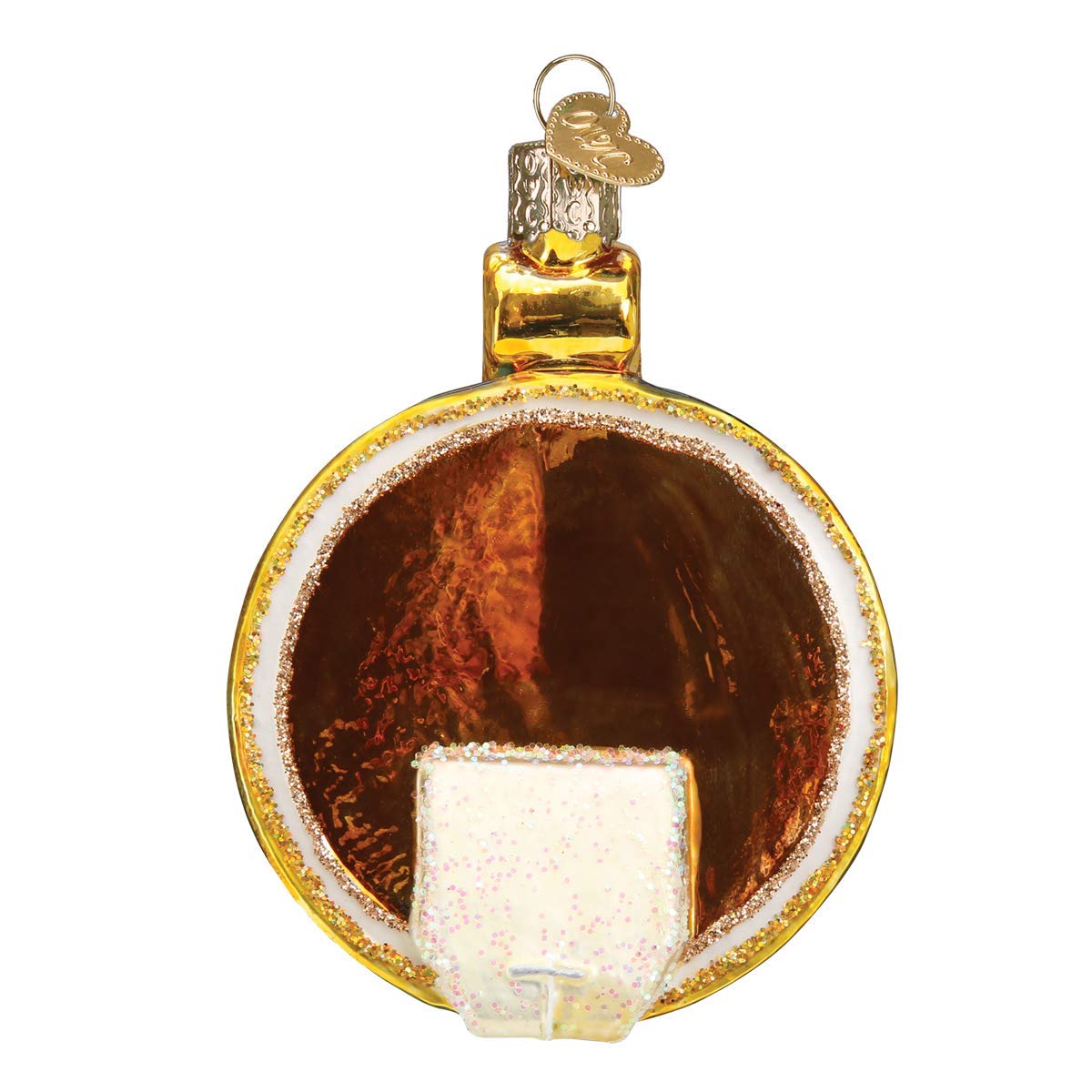 Old World Christmas Cup of Tea Glass Blown Ornament for Christmas Tree, Handcrafted Holiday Decoration, Tea Collection