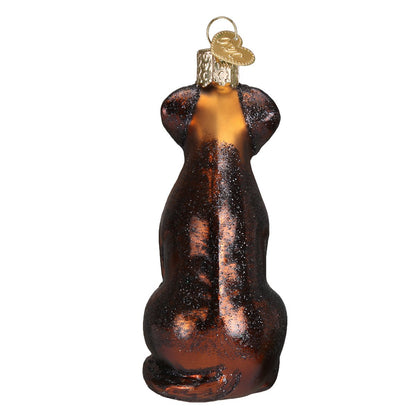 Old World Christmas Scottish Terrier Glass Blown Ornament for Christmas Tree, Handcrafted Holiday Decoration, Dog Collection
