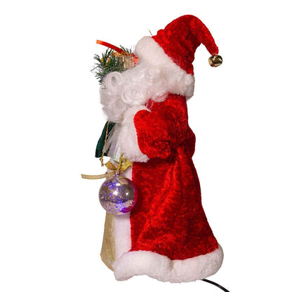 Kurt S. Adler Kurt Adler 12-Inch CUL Fiber Optic LED Santa Treetop Tree Topper, Multi