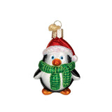 Old World Christmas Penguin Collection Glass Blown Ornaments, 2 ¾", Playful Penguin