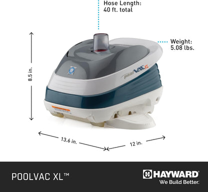 Hayward Pool Vac XL Suction Cleaner 40' Hose, Vinyl Pools