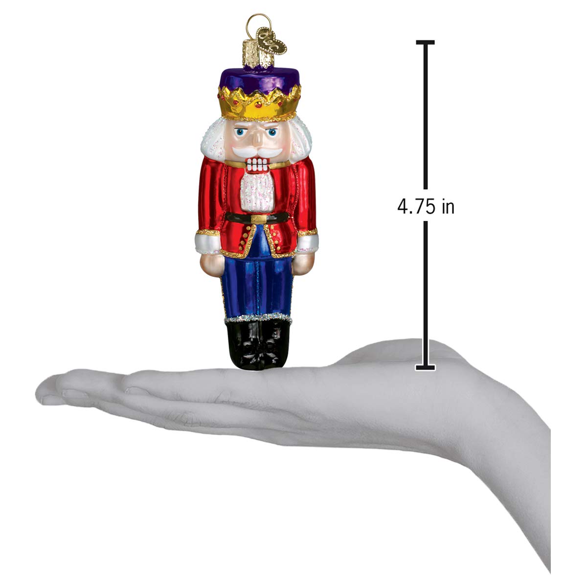 Old World Christmas Nutcracker Prince Glass Blown Ornament for Christmas Tree, Handcrafted Holiday Decoration, Holiday Collection