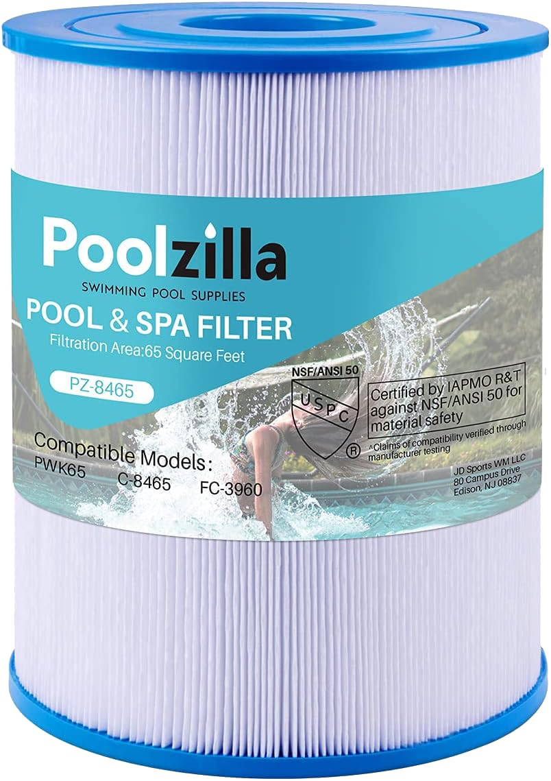 Poolzilla Replacement Spa Filter for Watkins 31114, Unicel C-8465, Pleatco PWK65, Filbur FC-3960, 71827, 71828, Tiger River Caspian, Bengal, Sumatran, Caldera 76136