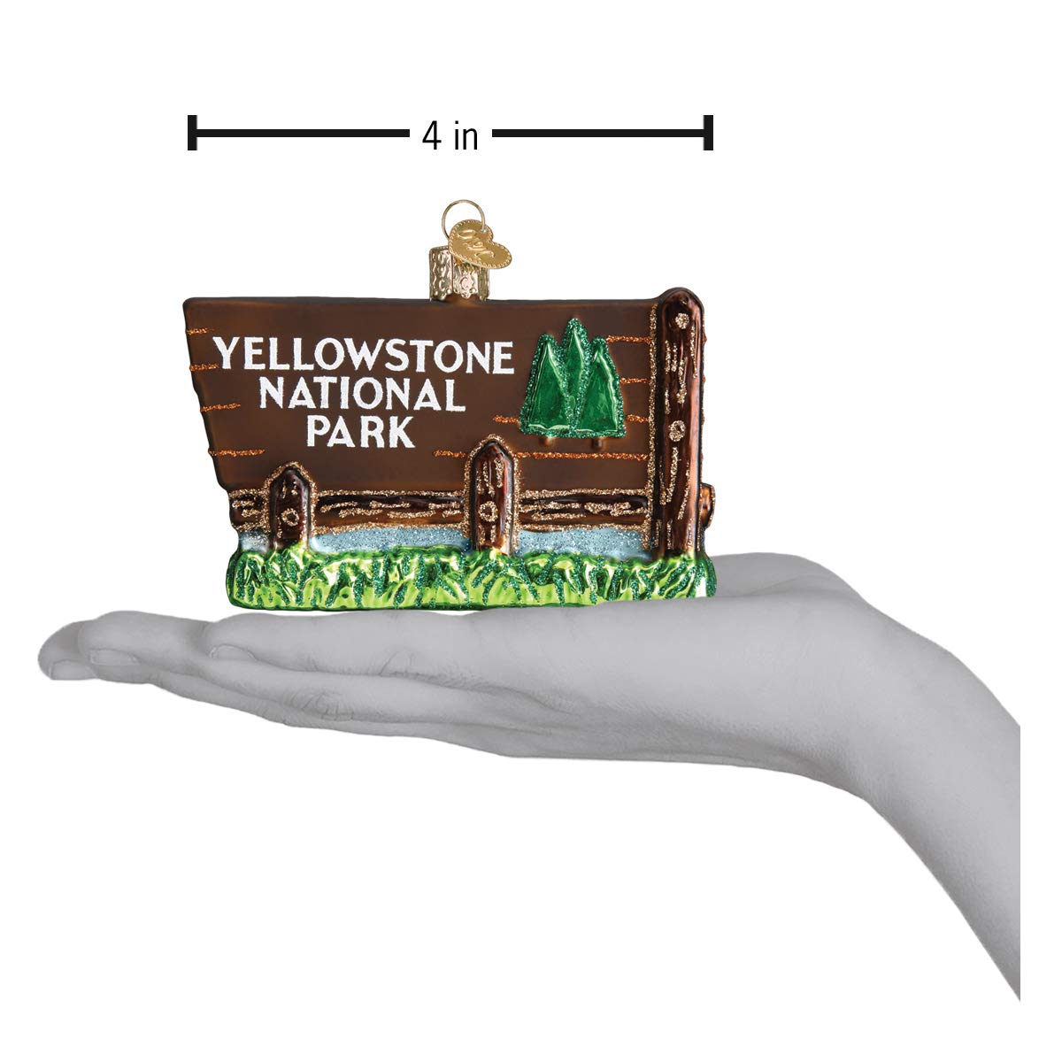 Old World Christmas Ornaments: State Parks Glass Blown Ornaments for Christmas Tree, Yellowstone National