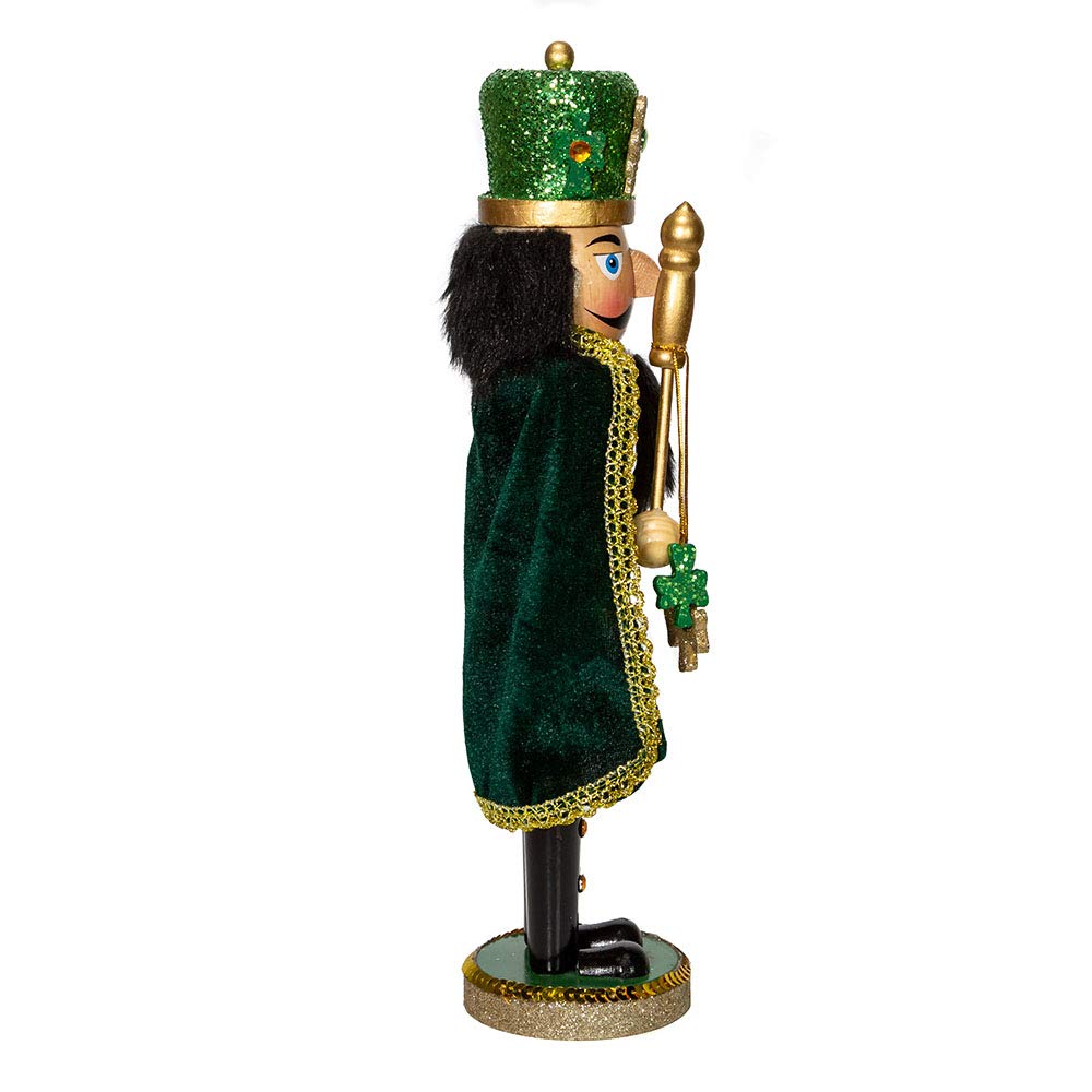 Kurt Adler Wooden Nutcrackers, Irish Nutcracker with Cape, 15"