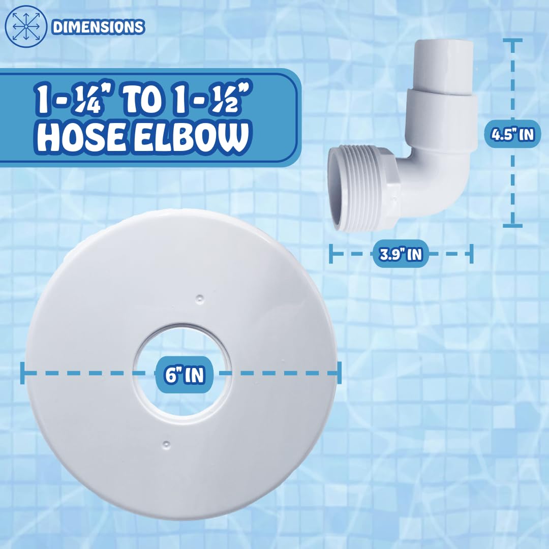 Poolzilla Skimmer Vacuum Plate - Compatible with Hayward Front Access Skimmer Models SP1090, SP1091 and SP1092