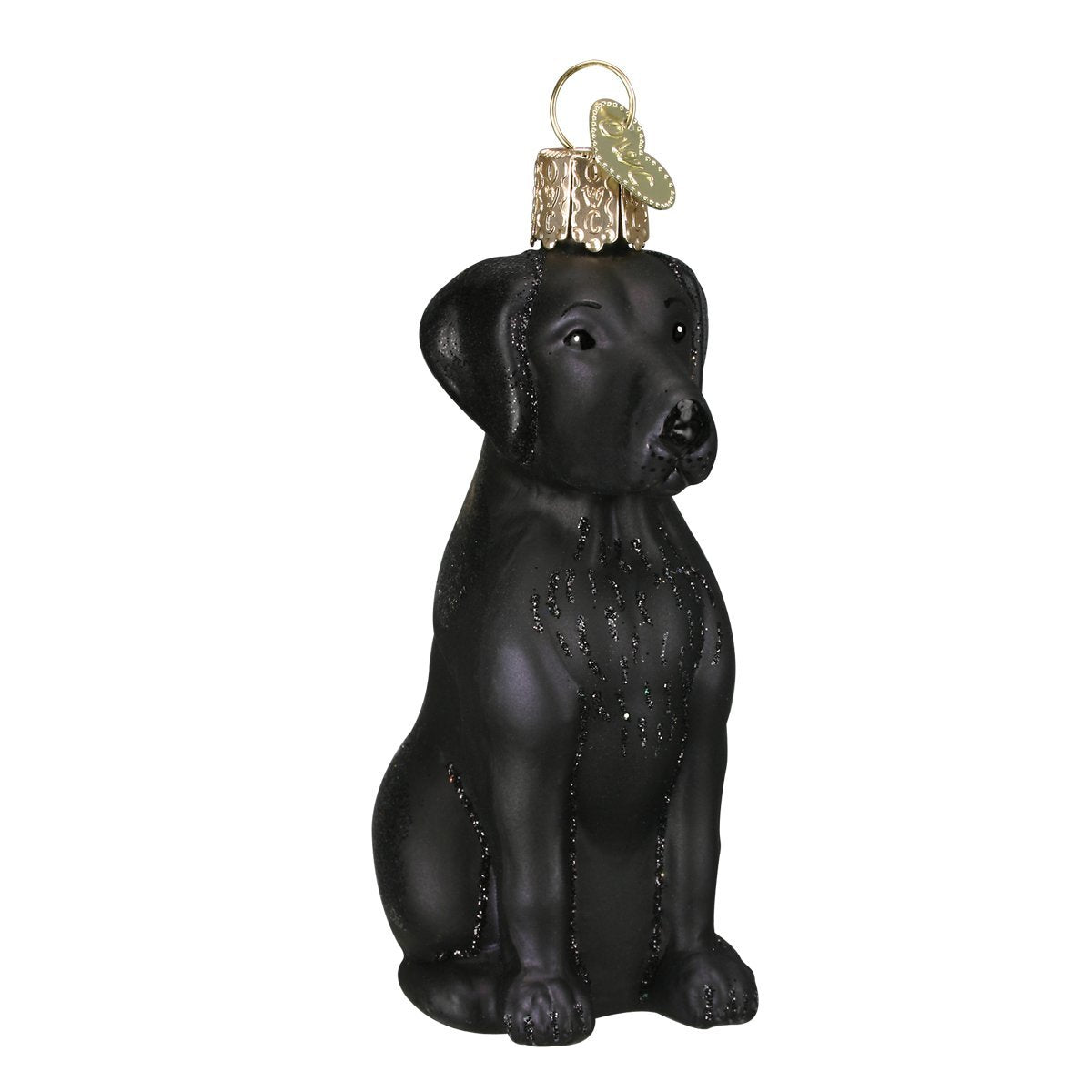 Old World Christmas Black Labrador Dog Collection Glass Blown Ornaments for Christmas Tree 3.75 x 1.5