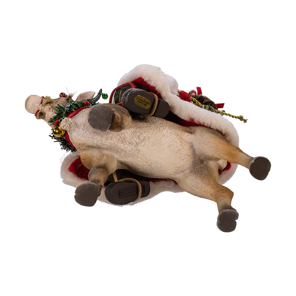 Kurt Adler 11.5-Inch Fabrich‚? Santa on Reindeer