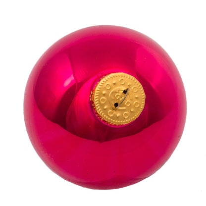 Kurt Adler 65mm Shiny Multicolored Glass Ball Ornaments, 6-Piece Box Set,Christmas