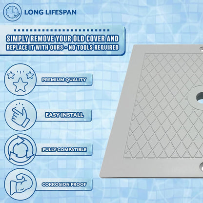 Poolzilla 10" Skimmer Lid, Compatible with Hayward SPX1082E, SP082, 1083, 1084, 1085, and SP1086