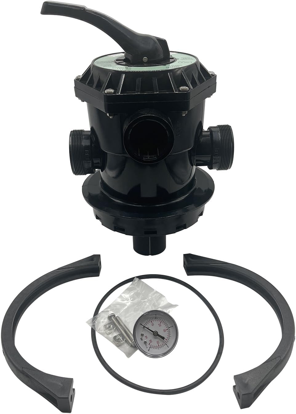 Poolzilla Backwash Replacement Multiport Valve, Compatible with SP-714T Hayward Above Ground Pool Sand Filters | 1-1/2-Inch 6-Way | Top Mount