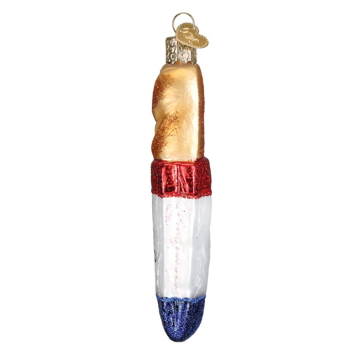 Old World Christmas Baguette Glass Blown Ornament for Christmas Tree, Handcrafted Holiday Decoration, Food Collection