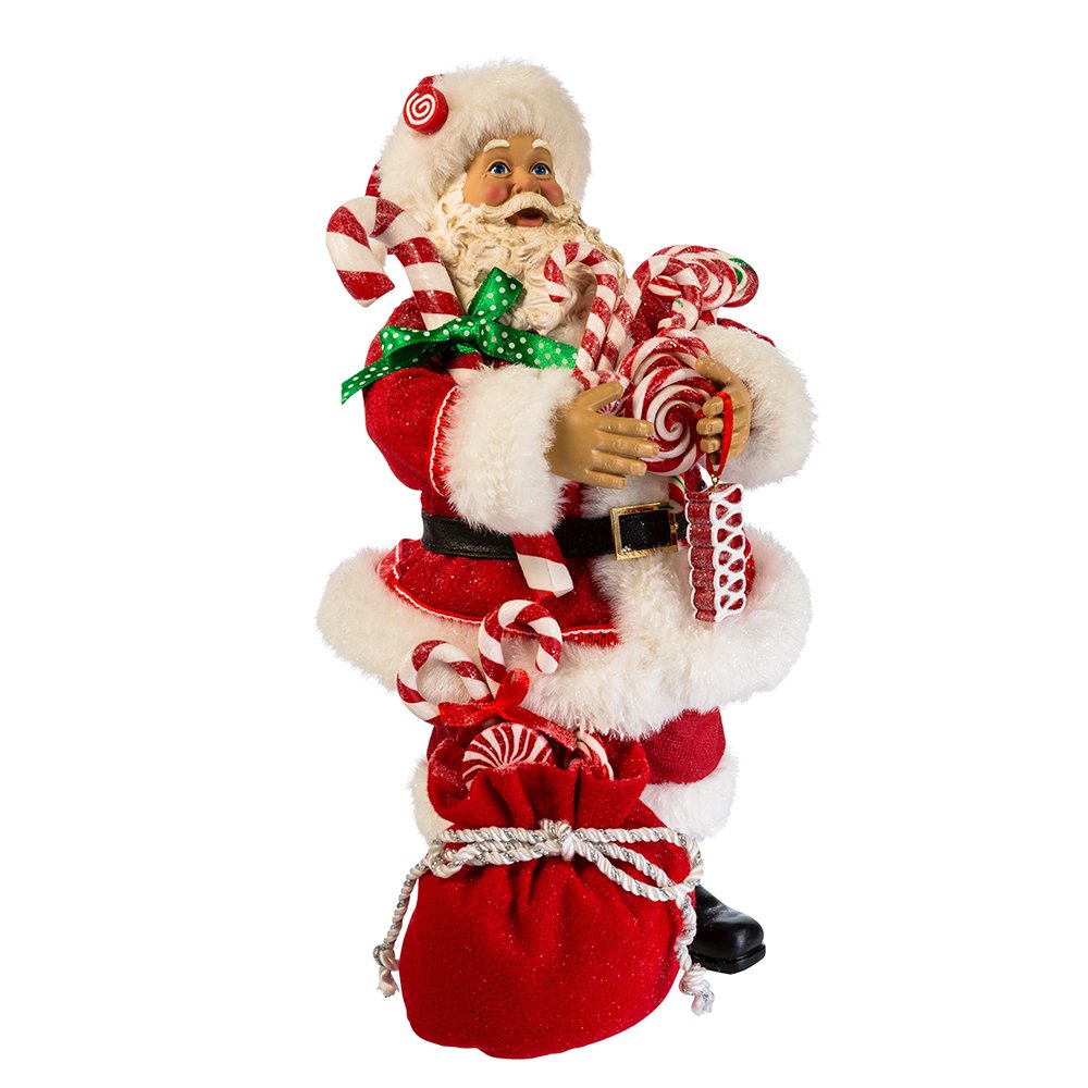 Kurt S. Adler, Inc. C7493 Kurt Adler 10.5" Santa with Candy & Sack Figure