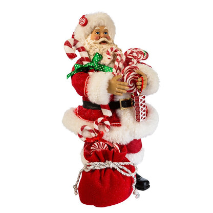 Kurt S. Adler, Inc. C7493 Kurt Adler 10.5" Santa with Candy & Sack Figure