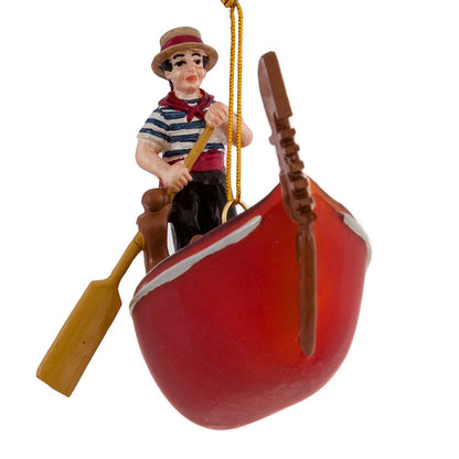 Noble Gems Kurt Adler 5-Inch Glass Gondola Ornament for Christmas