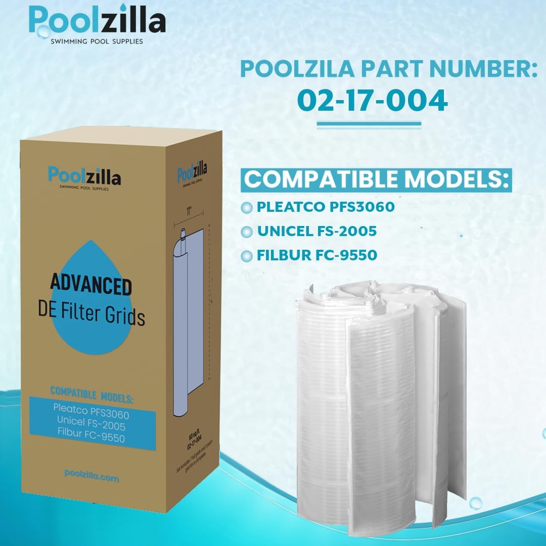 Poolzilla Replacement DE Grid (60 sq ft)- Compatible with Pleatco PFS3060, Unicel FS-2005, Filbur FC-9550