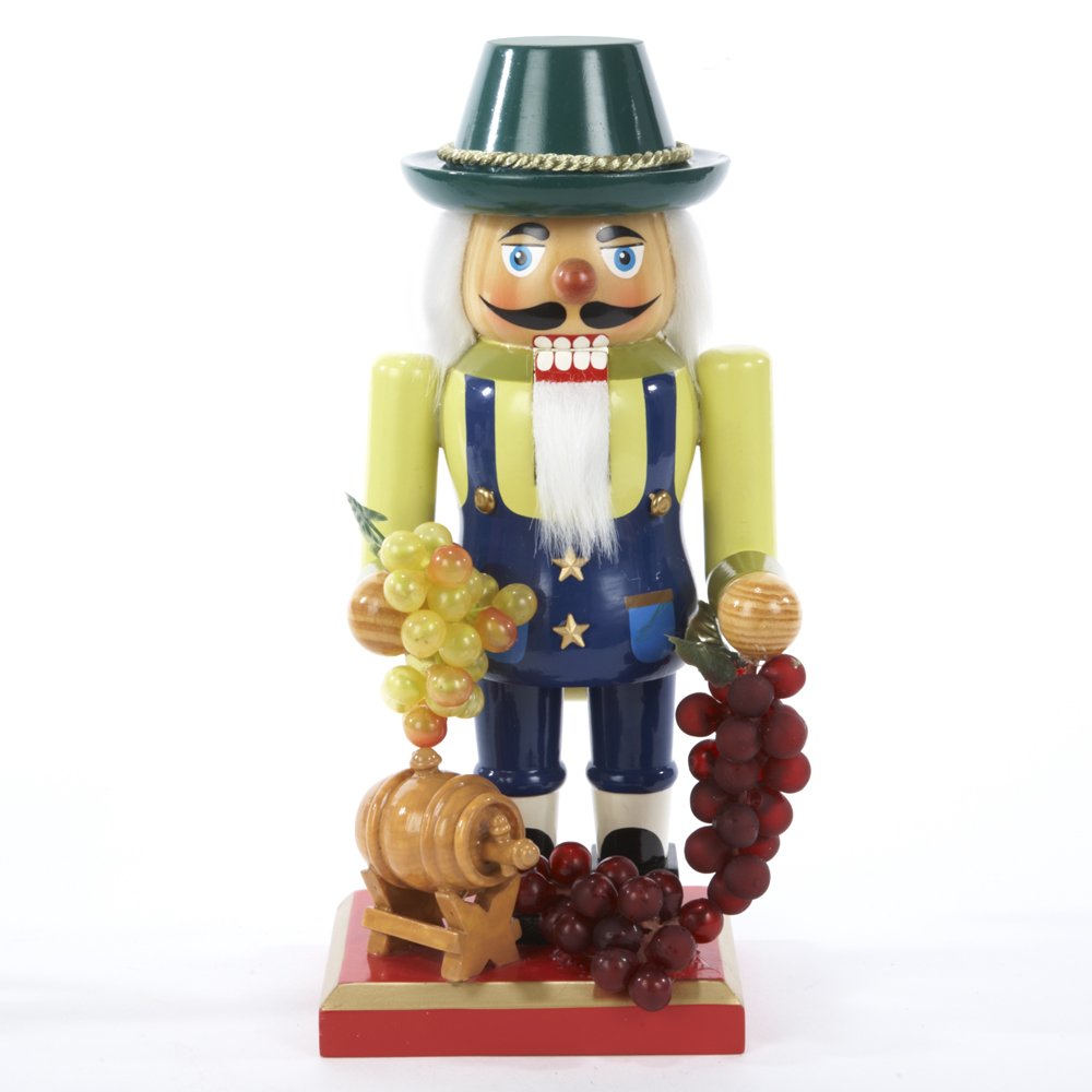 Kurt S. Adler Kurt Adler Wooden Winemaker, 10.25-Inch Nutcracker