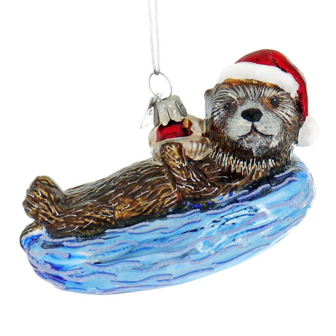 Kurt S. Adler Ocean Sea-Life Fishing and Fish Themed Christmas Ornaments (4