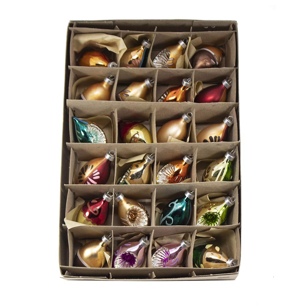 Kurt Adler 30-MM Early Years Glass Oval Ornaments for Christmas