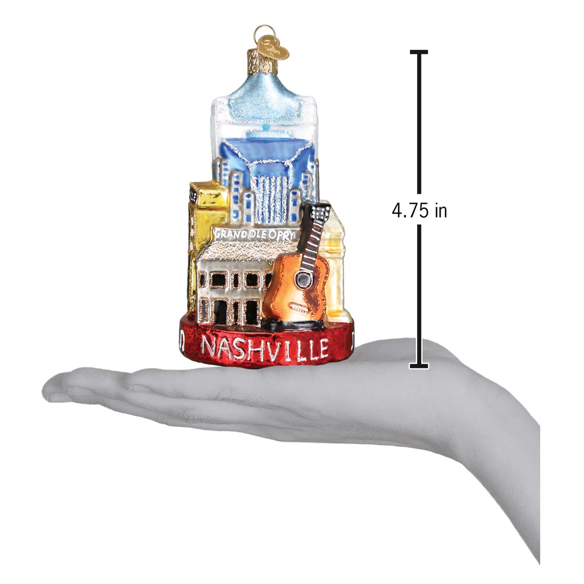 Old World Christmas Cities, Places and Landmarks Glass Blown Ornaments for Christmas Tree Nashville