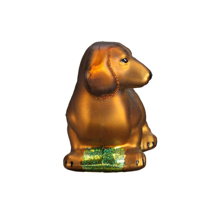 Old World Christmas Jack Russell Terrier Glass Blown Ornament for Christmas Tree, Handcrafted Holiday Decoration, Dog Collection