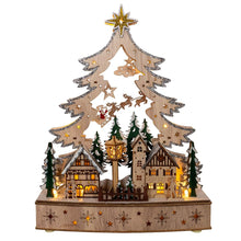 Kurt S. Adler Kurt Adler 12.6-inch Battery Operated Lighted Tree Christmas Village, Tan
