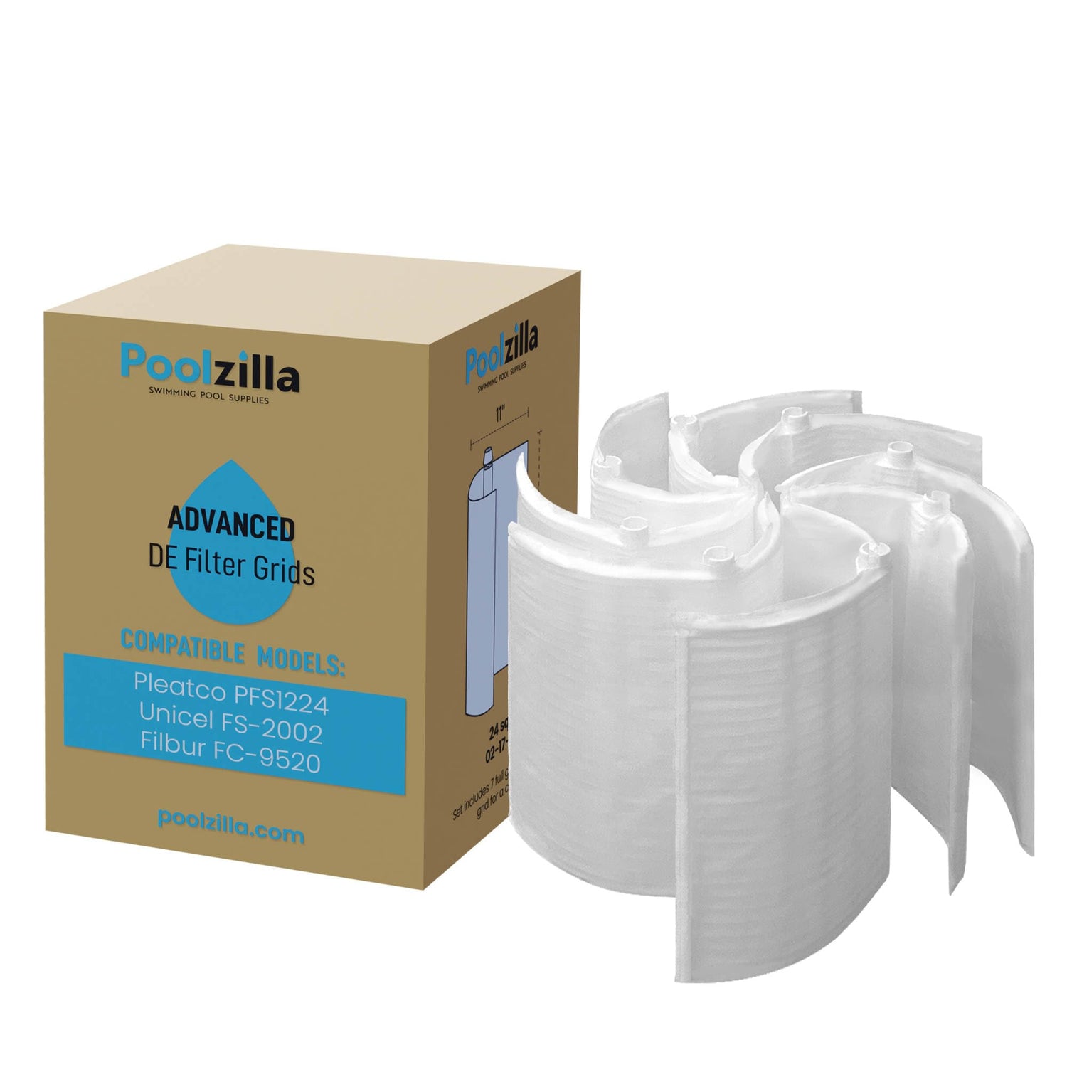 Poolzilla Replacement DE Grid (24 sq ft)- Compatible with Pleatco PFS1224, Unicel FS-2002, Filbur FC-9520