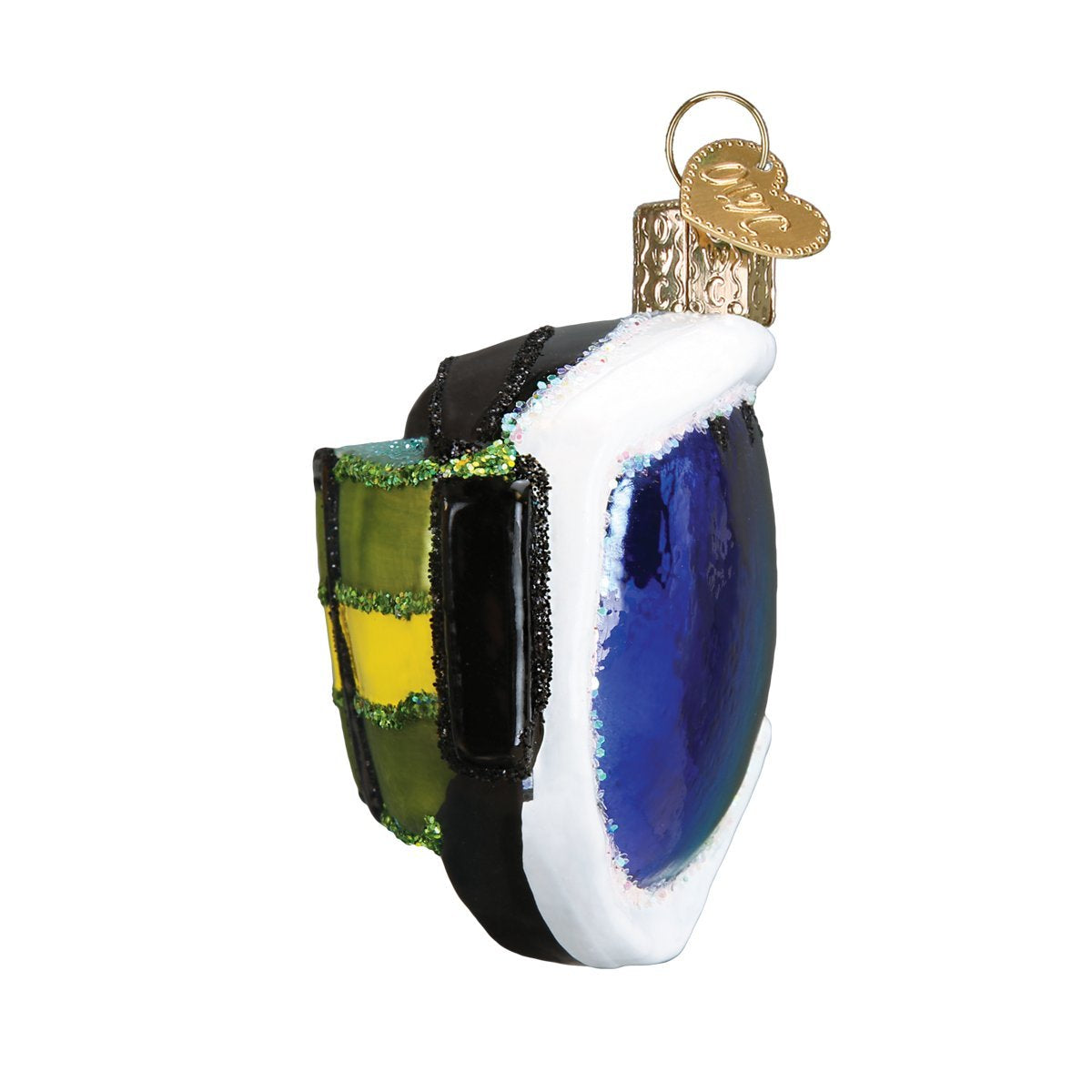 Old World Christmas Ski Goggles Glass Blown Ornament for Christmas Tree, Handcrafted Holiday Decoration, Sport Collection