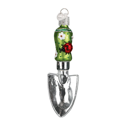 Old World Christmas Garden Trowel Glass Blown Ornament for Christmas Tree, Handcrafted Holiday Decoration, Garden Collection
