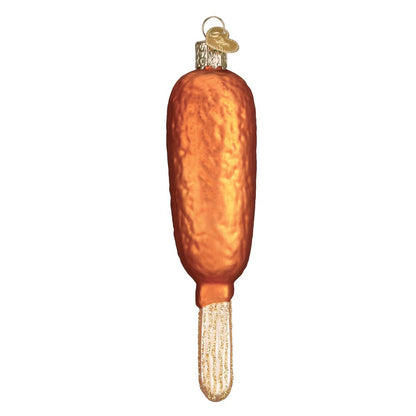 Old World Christmas Corn Dog Ballpark Foods Glass Blown Ornaments for Christmas Tree, 5