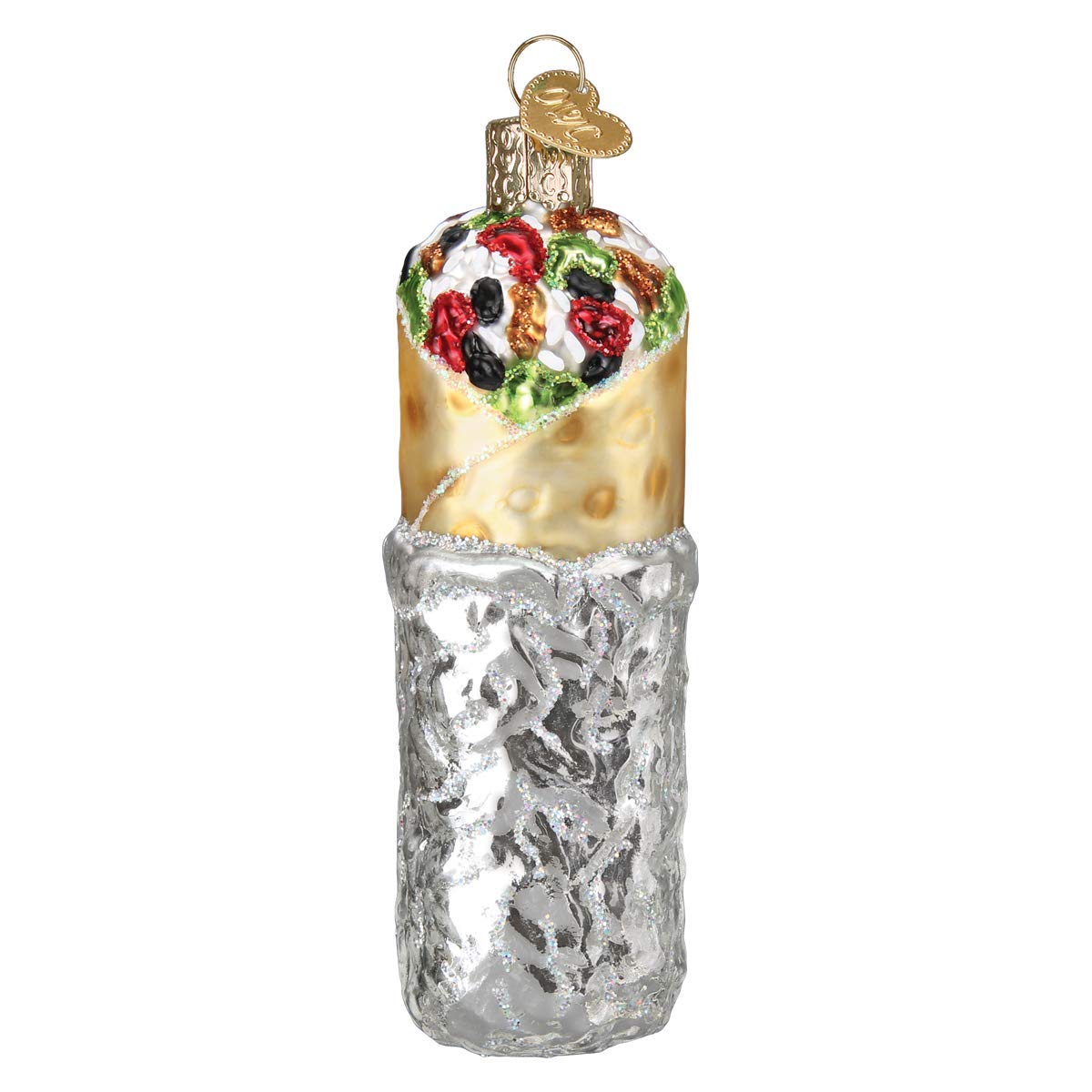 Old World Christmas Burrito Glass Blown Ornaments for Christmas Tree