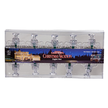 National Lampoon Christmas Vacation Kurt Adler UL 10-Light Wally World Moose Mug Light Set